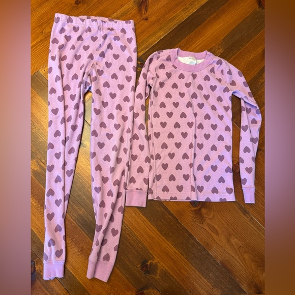 Hanna Andersson Other - Hanna Andersson Lavender Heart Pattern Pajama Set Size 10